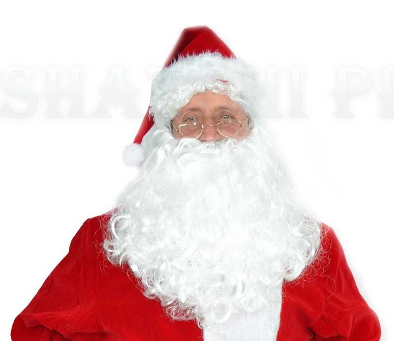 Deluxe Long  Santa Wig And Beard Christmas Xmas Eve Fancy Dress Party Costume