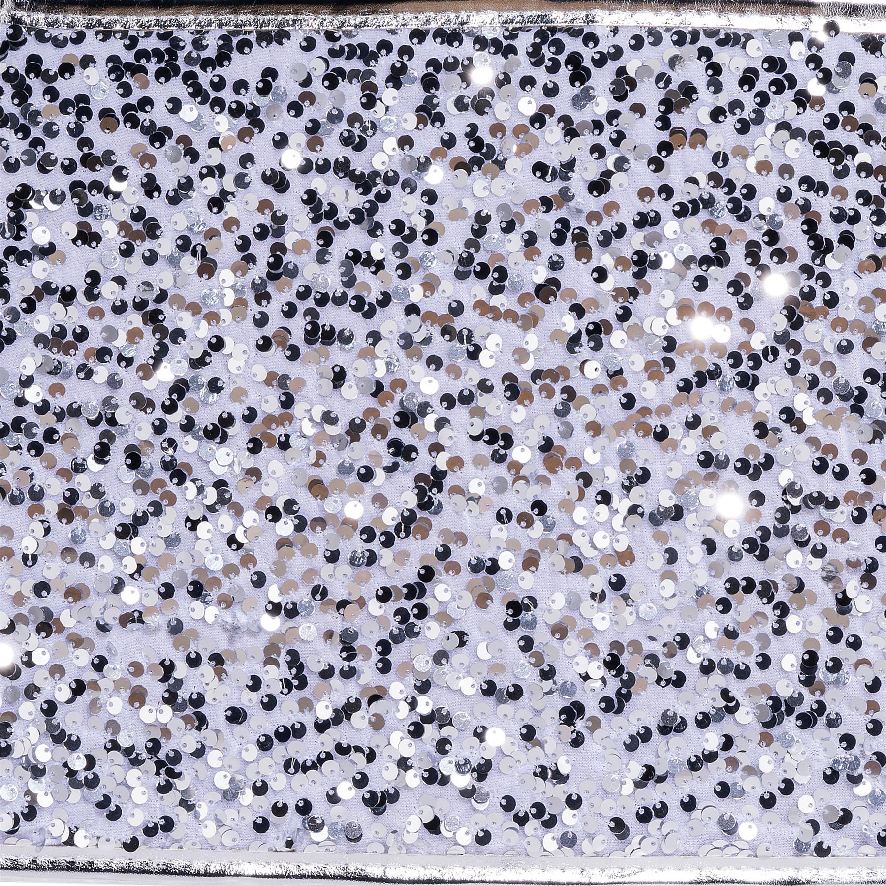 Christmas Tree Collar Foldable Stand Cover Silver Sequin Skirt Tree Decor 26.8''