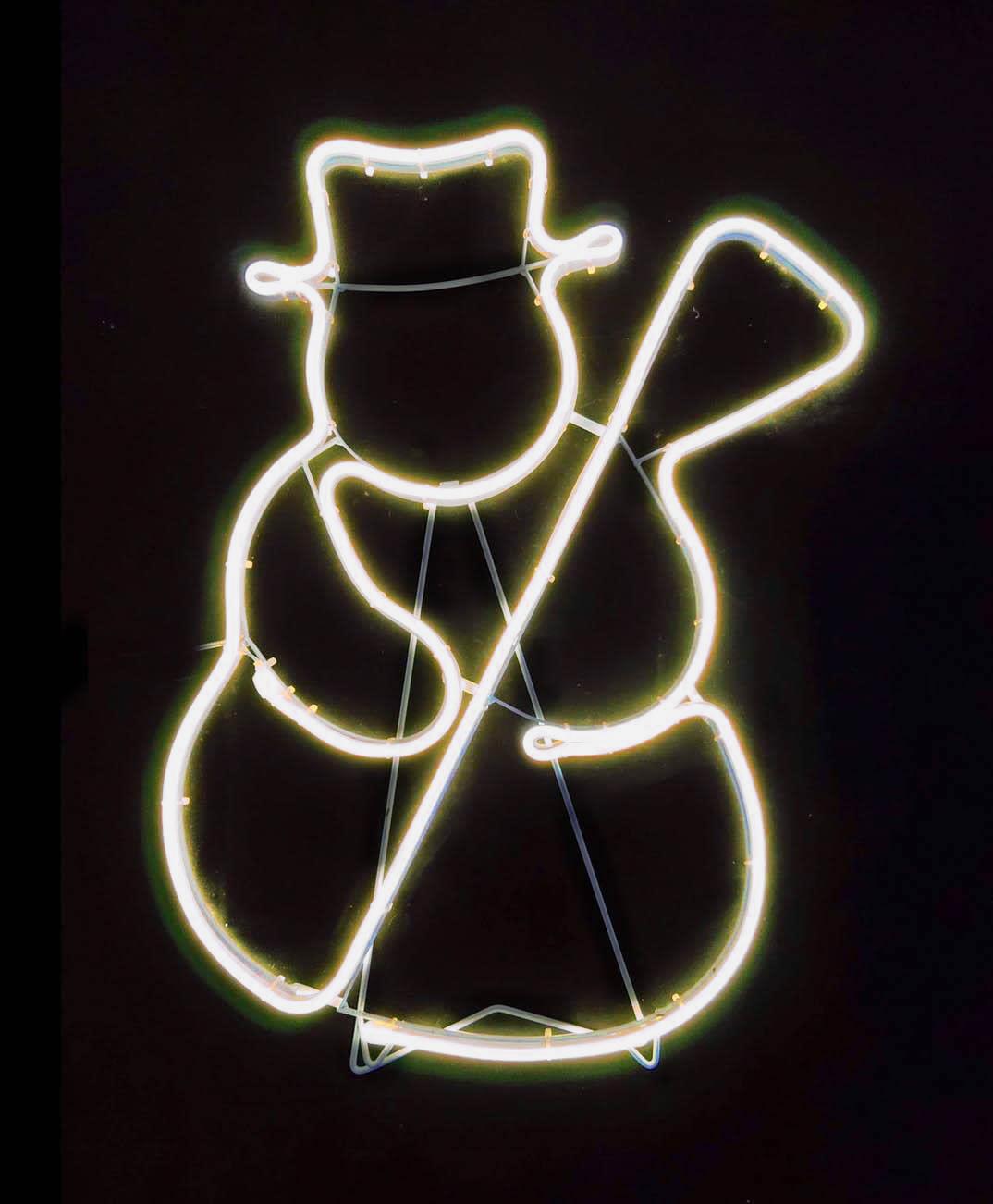 Snowman Rope Light Silhouette-Warm White 53 X 36Cm