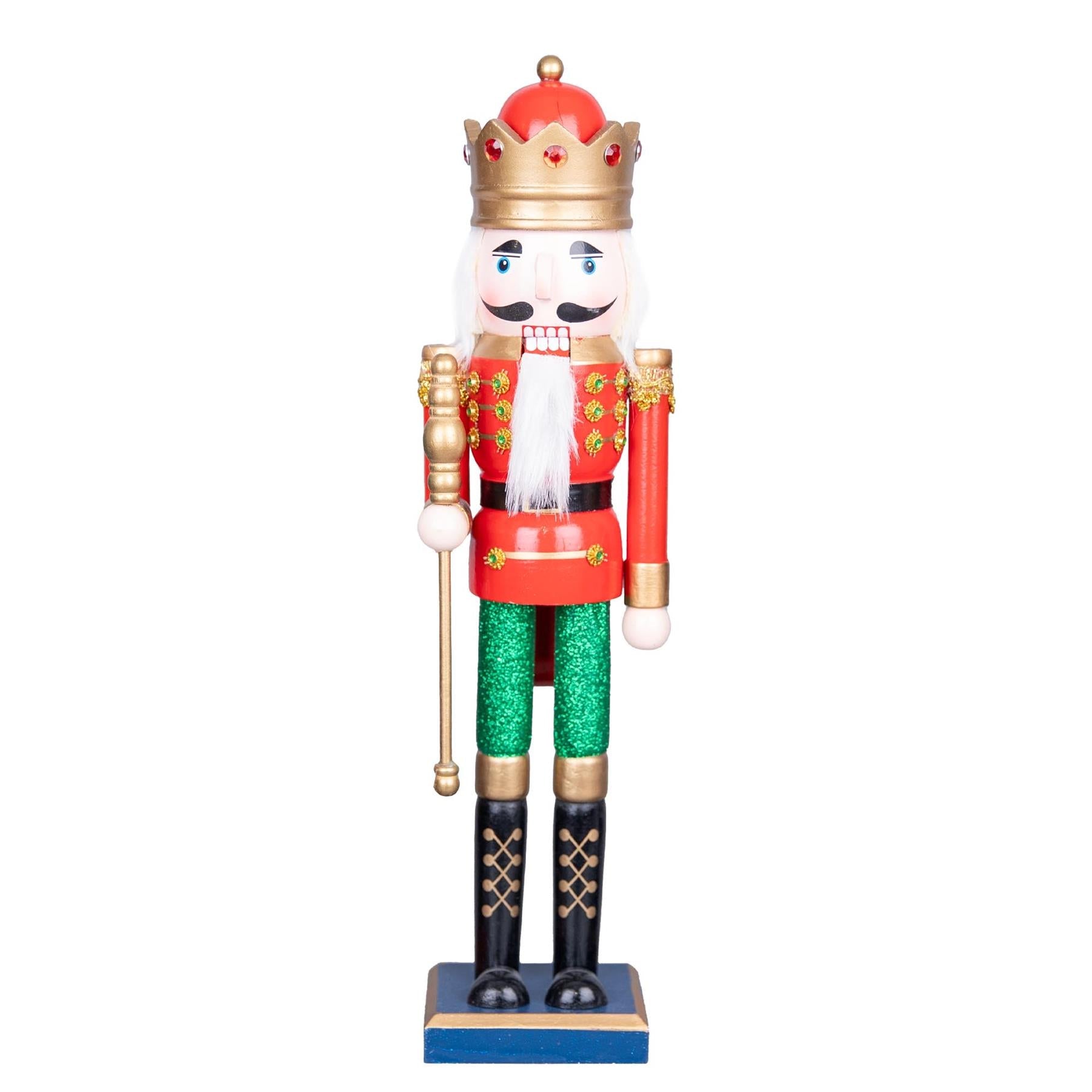 Christmas Tree Nutcrackers Wooden 43cm Figures Xmas Decoration Ornament 3Pcs Set