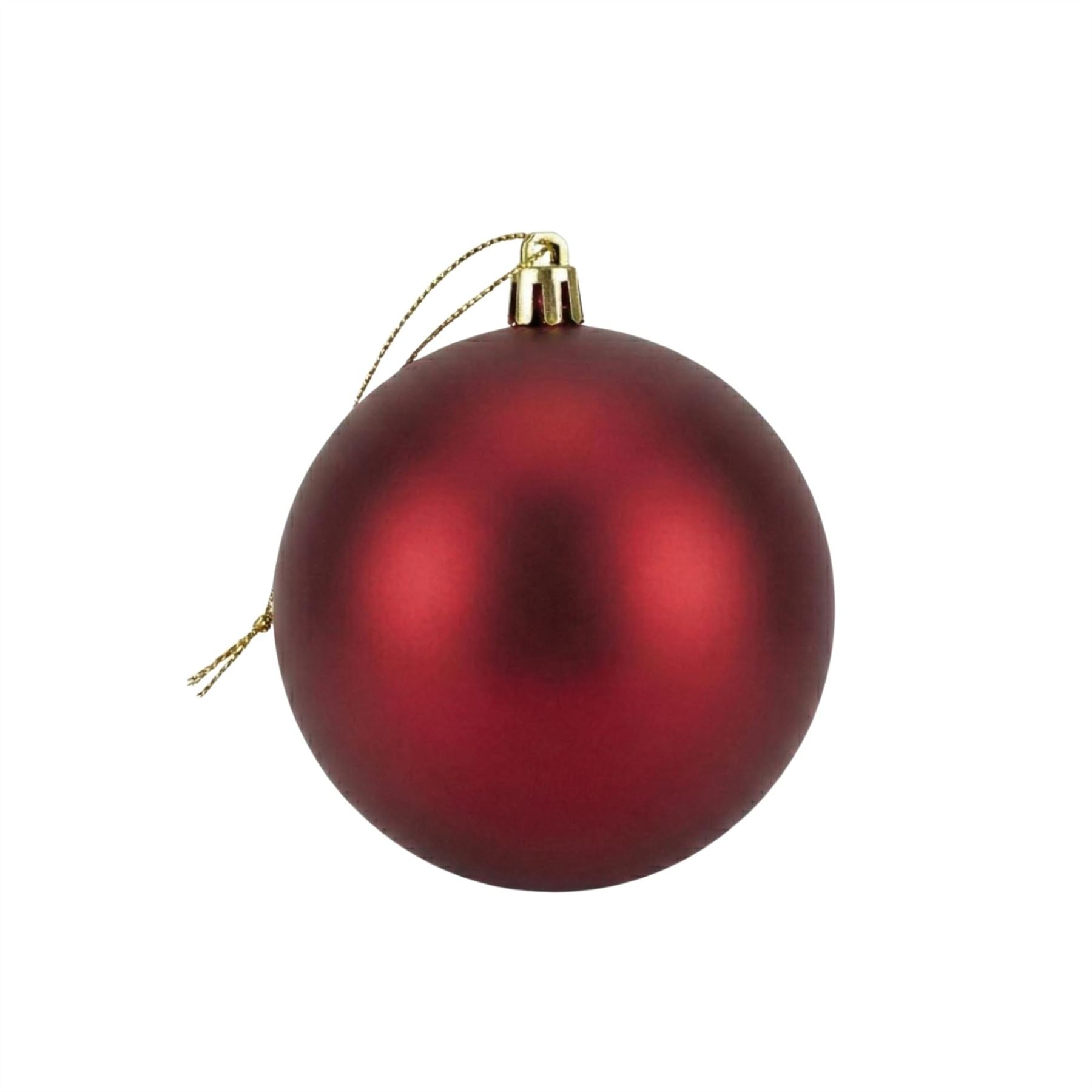 25cm Dark Red Christmas Bauble – Matte Finish, Shatterproof