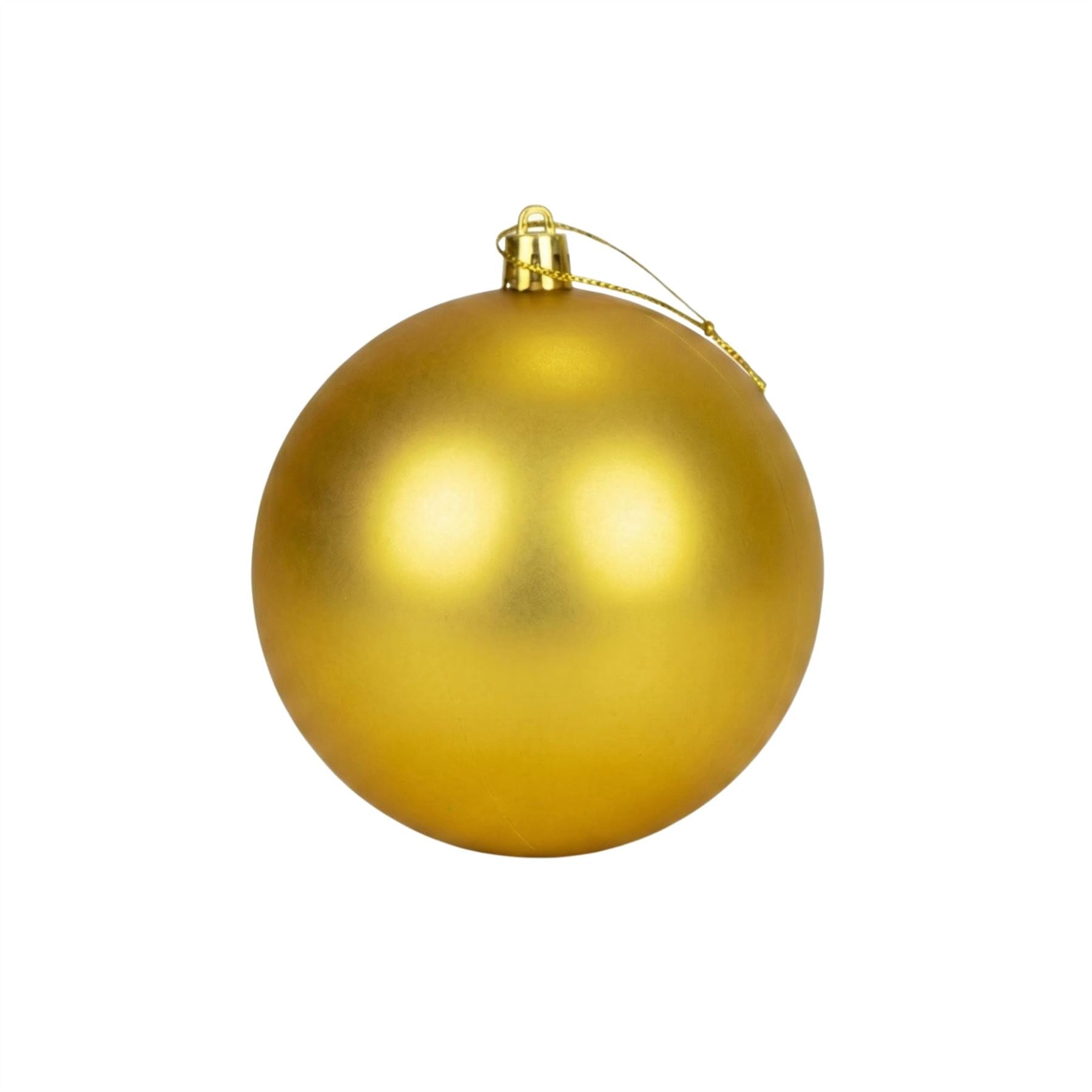 25cm Deep Gold Christmas Bauble – Matte Finish, Shatterproof