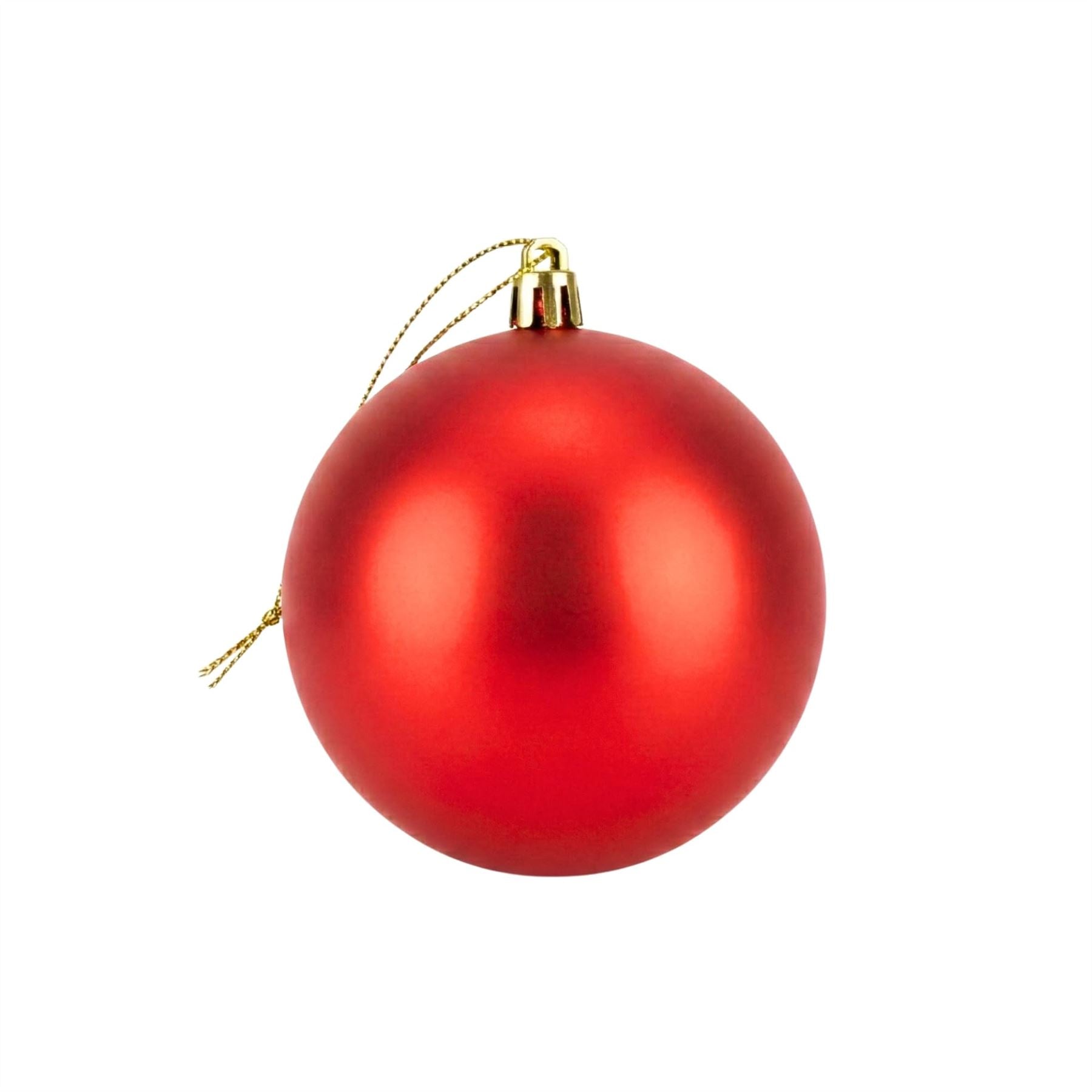 25cm Red Christmas Bauble – Matte Finish, Shatterproof