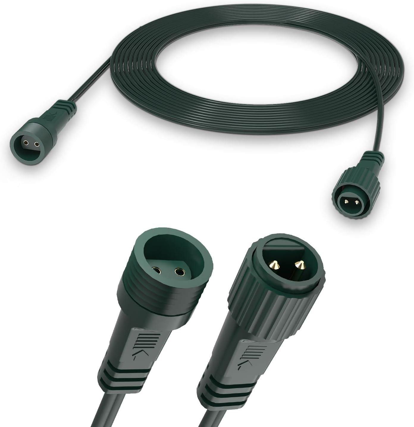 5M Extension Cable 2 Pin LED Connector G40 Globe Outdoor Festoon Christmas Light