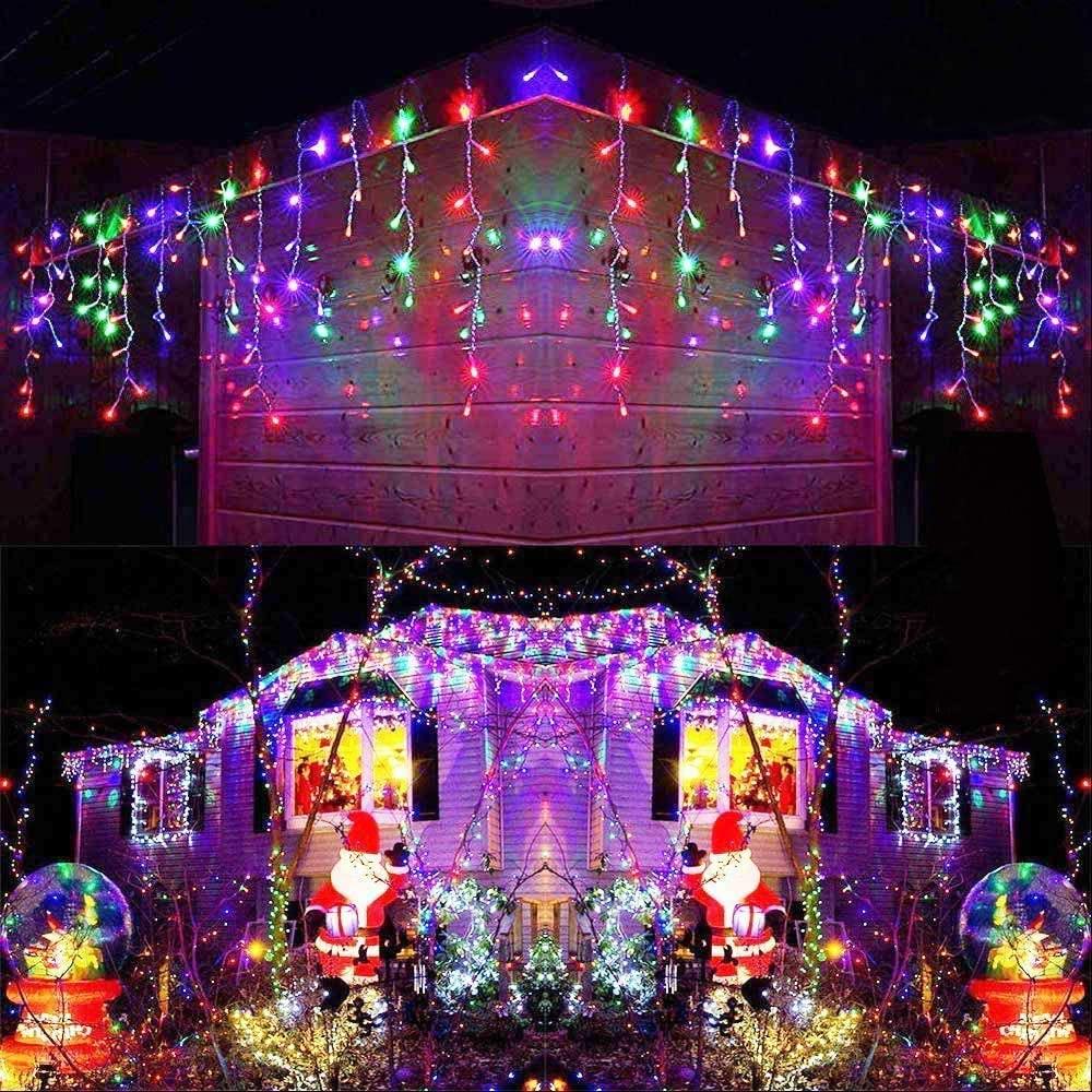 Christmas 240 LED Lights Snowing Chaser Icicle Bright Party Wedding Xmas Outdoor