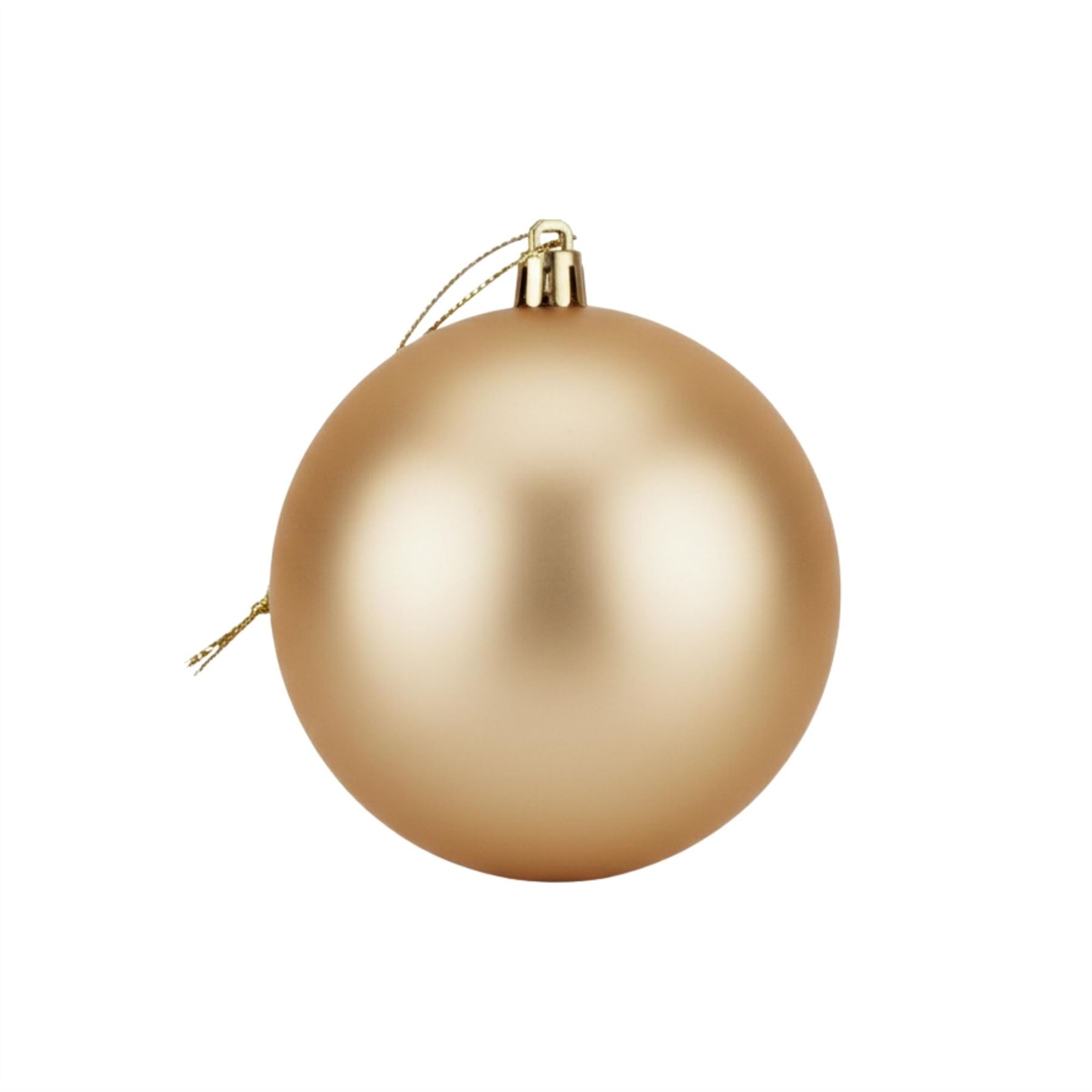 25cm Champagne Christmas Bauble – Matte Finish, Shatterproof